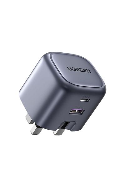 Ugreen Wall Charger Nexode GaN USB-C Port and USB Port 35W - Gray