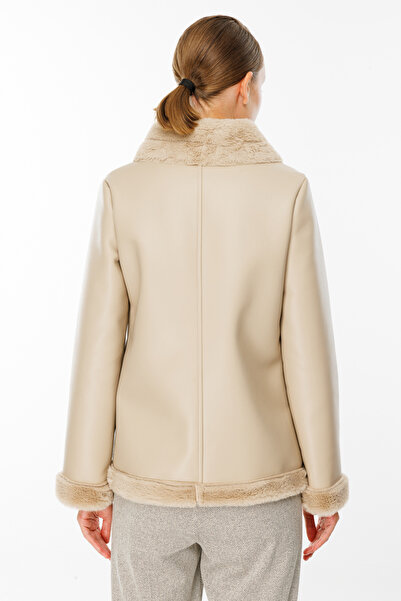 Ekol Kürk Yaka Suni Deri Kaban