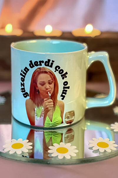 Cool Stuff GÜZELİN DERDİ ÇOK OLUR AVRUPA YAKASI SELİN Yeşil Kupa