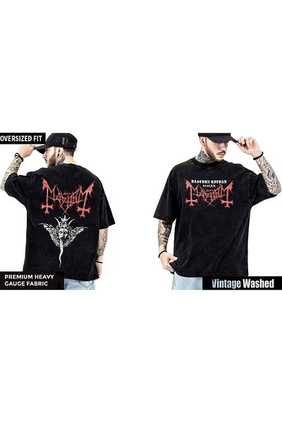 Metal Giyim Mayhem Washable Over Size T-Shirt