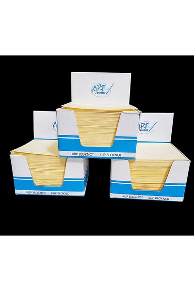 izmir yazici servis 8X8X6 cm Eye-Free Cube Block Note Paper Set of 3 500 Pieces