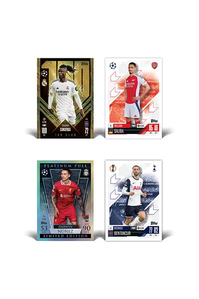 TOYFEST Topps Match Attax 24-25 Uefa Champions Europa and Conference League Footballer Cards New Starter Pack