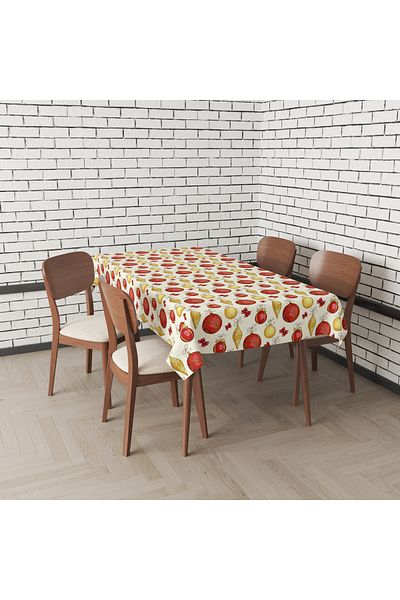 Filamente New Year's and Christmas Patterned Digital Printing Tablecloth