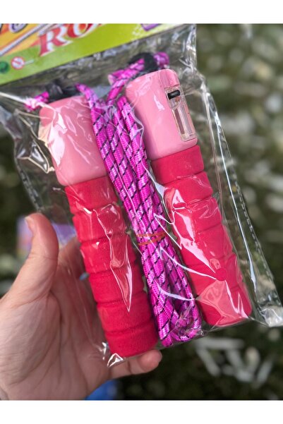 Queen Nelly İthal sayı sayaçlı süngerli atlama ipi jimnastik cimnastik spor ip pembe