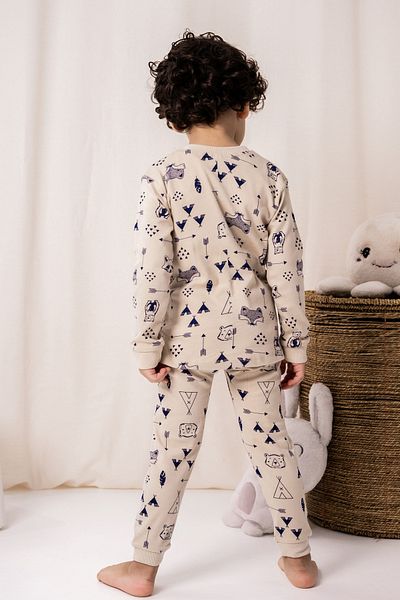 irkkids Σετ πιτζάμες για αγόρια βαμβακερά 2 τεμ