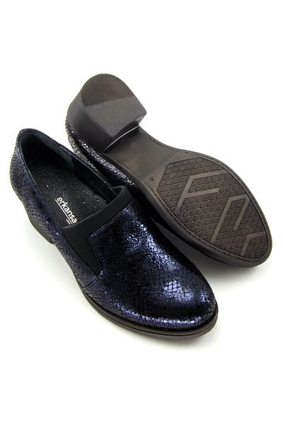 Erkan Saçmacı Alizee Navy Blue Snake valódi bőr napi sarkú cipő