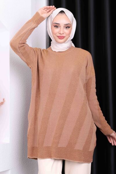 İmajButik Πλεκτό πουλόβερ με μοτίβο βιζόν