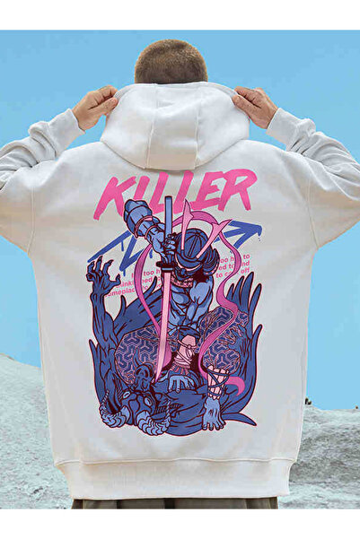 Drippy Harajuku punk hoodie - Samurai Slayer Štampano, muška, jesenja smešna ...