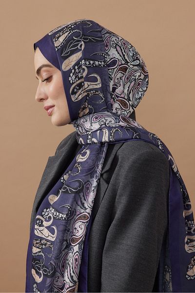 Modakaşmir Paisley Flower Pattern Cotton Shawl