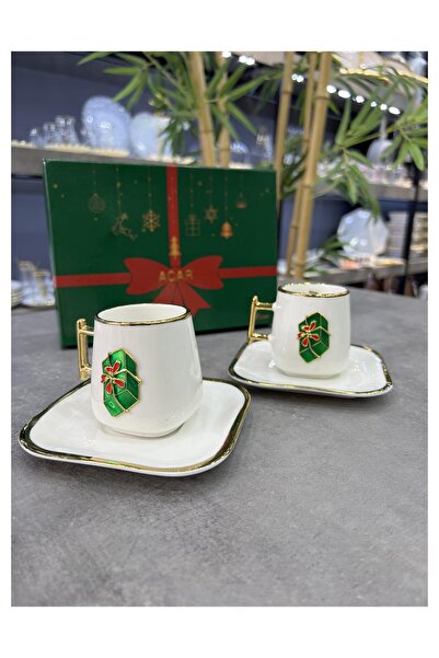 Doğudeko New Year - Luxury Porcelain 2-Piece Cup Set Rennes