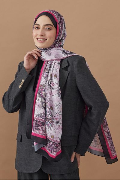 Modakaşmir Damask Pattern Cotton Shawl