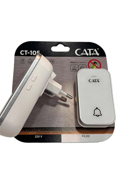 Cata Ct-105 Pilsiz 220v Enerjili Kumandalı Zil Beyaz
