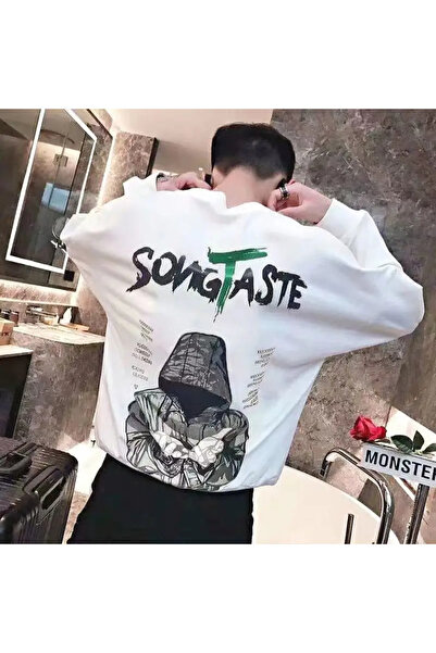 Drippy Erkek Giyim ak Üst Grafik Tişörtü Adam için Yuvarlak Yaka Bisiklet Yak...