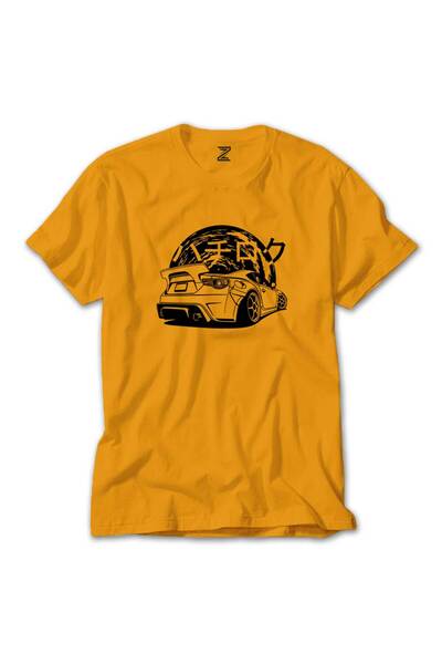 CrowsGate تيشيرت سوبارو BRZ Drift ملون أصفر اللون مقاس XS