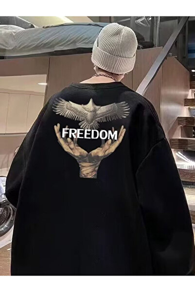 Drippy Muške dukseve - Freedom Dove Štampano, hip hop moda, bela majica, homb...