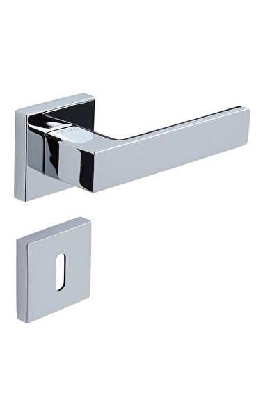 Genel Markalar Croma Zera Krom Zamak Kare Rozetli Lüks Oda Kapı Kolu