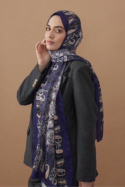 Modakaşmir Paisley Flower Pattern Cotton Shawl
