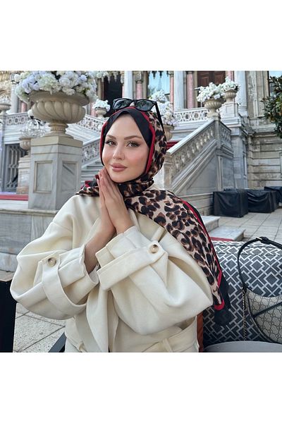 Webinay Home Leopard Shawl Imported Voile Silk Shawl Premium Leopard Pattern
