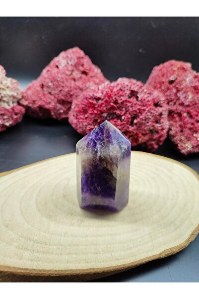 LADIN DOGALTAŞ Amethyst Pyramid Decorative Natural Stone Certified