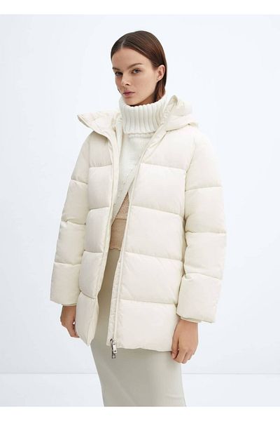 MANGO Woman Steppanorak mit Kapuze