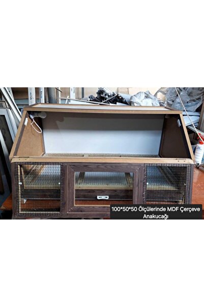 Harikalar Diyarı Çiftlik Mdf Çerçeve Civciv Büyütme Kafesi Yeni - Otomatik Isıtmalı Civciv Kafesi - 100x50x50 Ölçülerinde