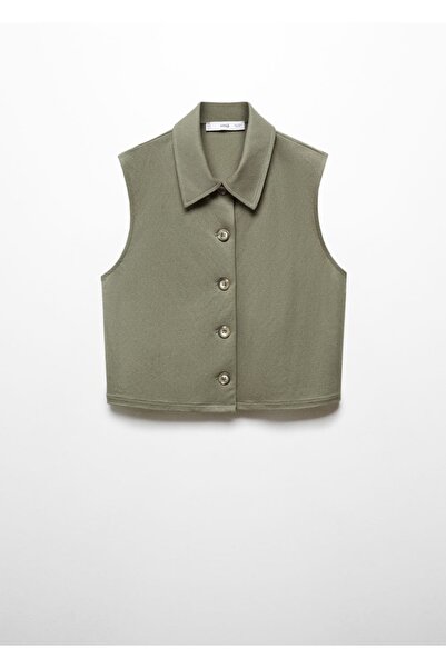 MANGO Woman Gömlek yakalı yelek