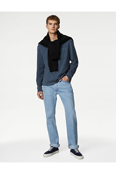 Marks & Spencer Saf Pamuklu Uzun Kollu T-Shirt