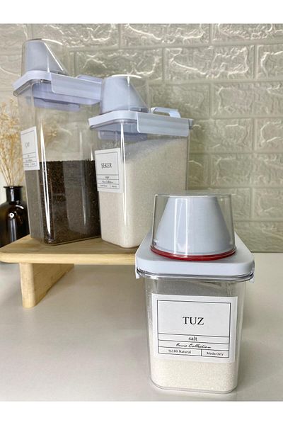 MODA OZY 2300/1800/1100ml Tea/Candy/Sale Storage Container with 3 Size Lids Vacuum Acrylic Food Container