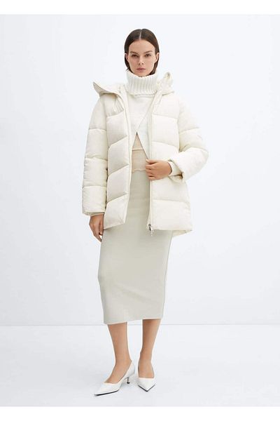 MANGO Woman Steppanorak mit Kapuze
