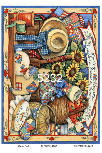 LİNEART ورق ديكوباج نحاسي Lineart رقم: L5232 - 29x42 سم