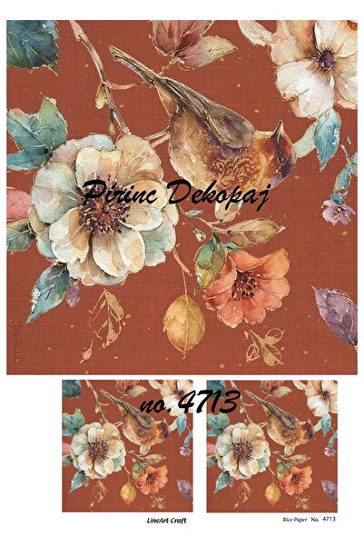 LİNEART ورق ديكوباج نحاسي Lineart رقم: L4713- 29x42 سم