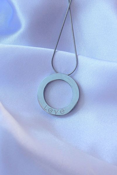 Clariss 316L Steel Silver Color Zircon Stone Model Necklace