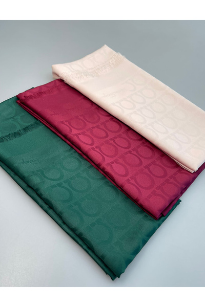 ASUDE Pamuk İpek İthal Şal Yeşil