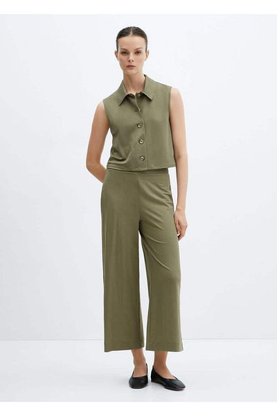 MANGO Woman Shirt Collar Vest