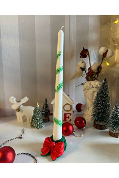 yeyu candles Christmas Candlestick / Yılbaşı Ruhu Şamdan Mum Ve Mumluk