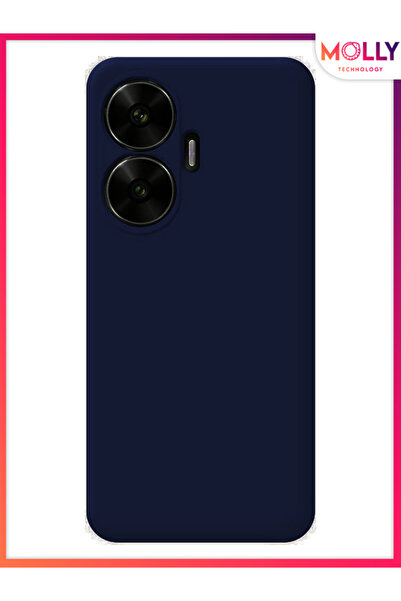 Molly Realme C55 İçin Lacivert Liquid İçi Kadife Silikon Kılıf