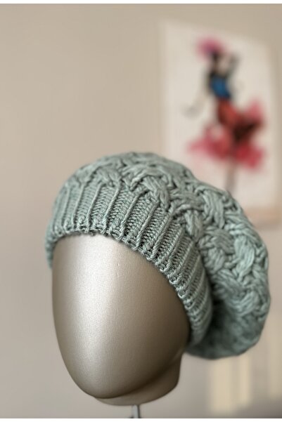 Amor Center Ressam Model Örgülü Yumuşak Triko Kışlık Bere