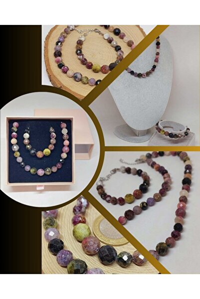 Yasamtohumu Set de colier și brățări din seria Shining Stars din turmalină
