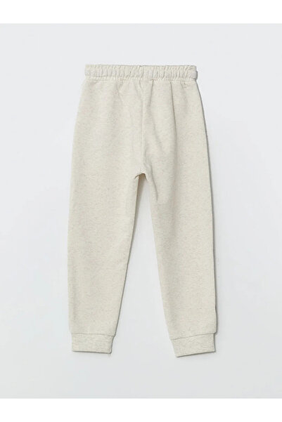 LC Waikiki LCW Kids Ekru Beli Lastikli Nakışlı Erkek Çocuk Jogger Eşofman Altı