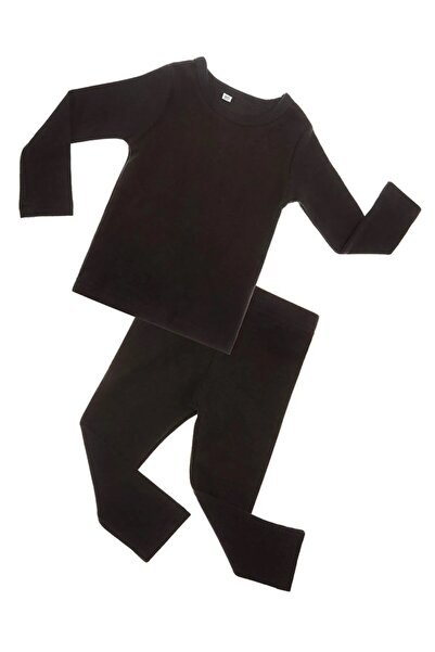 Meri Детски черен унисекс комплект термо бельо Passion