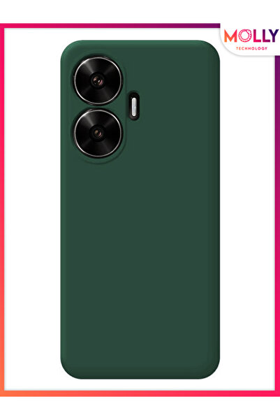 Molly Realme C55 İçin Kaktüs Liquid İçi Kadife Silikon Kılıf