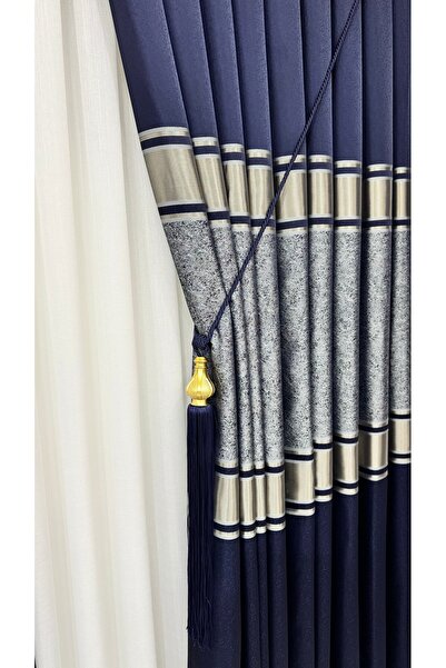 Fon Dünyası Синьо-срібна панель з золотою смугою - одностулкова