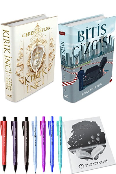 İndigo Kitap Kırık İnci Ciltli ve Bitiş Çizgisi Ciltli + Hediyeli