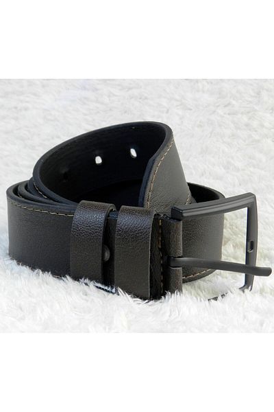 Shine Leather Ανδρική αθλητική ζώνη - Καφέ, τζιν και καμβά
