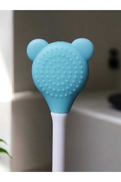TTT Turquoise 2 in 1 Teddy Bear Silicone Mask - Applying Exfoliating and Cleansing Brush