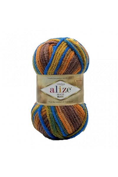 Alize Superlana Maxi Batik 8026 - Vestă și cardigan groase din frânghie tricotate manual