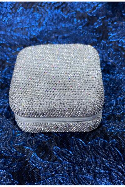 DESEO BOUTIQUE Jewelry Box with Shiny Shining Zirconia for Women(Stone Downfree)