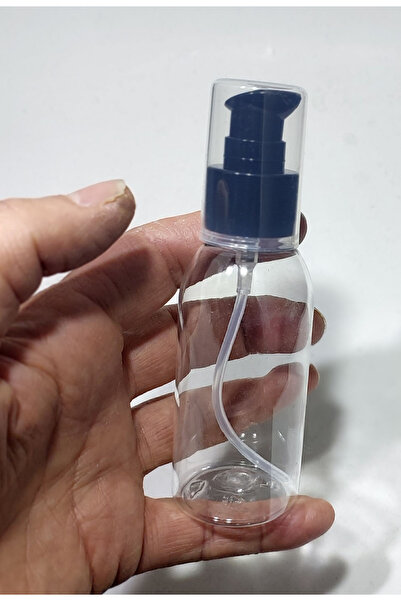 dercam 100 ml Şeffaf Losyon Sprey Şişe 100 Cc Sızdırmaz siyah Krem Pompa Kapa...