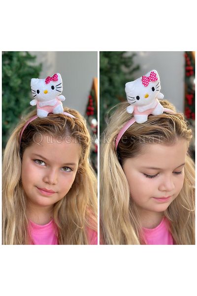 Queen Nelly Luxury Design Plush Toy Hello Kitty Catted Crown Pink Children's Costume Crown