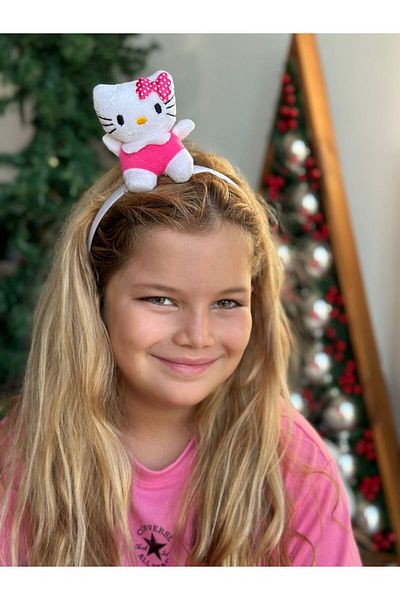 Queen Nelly Luxury Design Plush Toy Hello Kitty Catted Crown Fuchsia Pink Children's Costume Crown